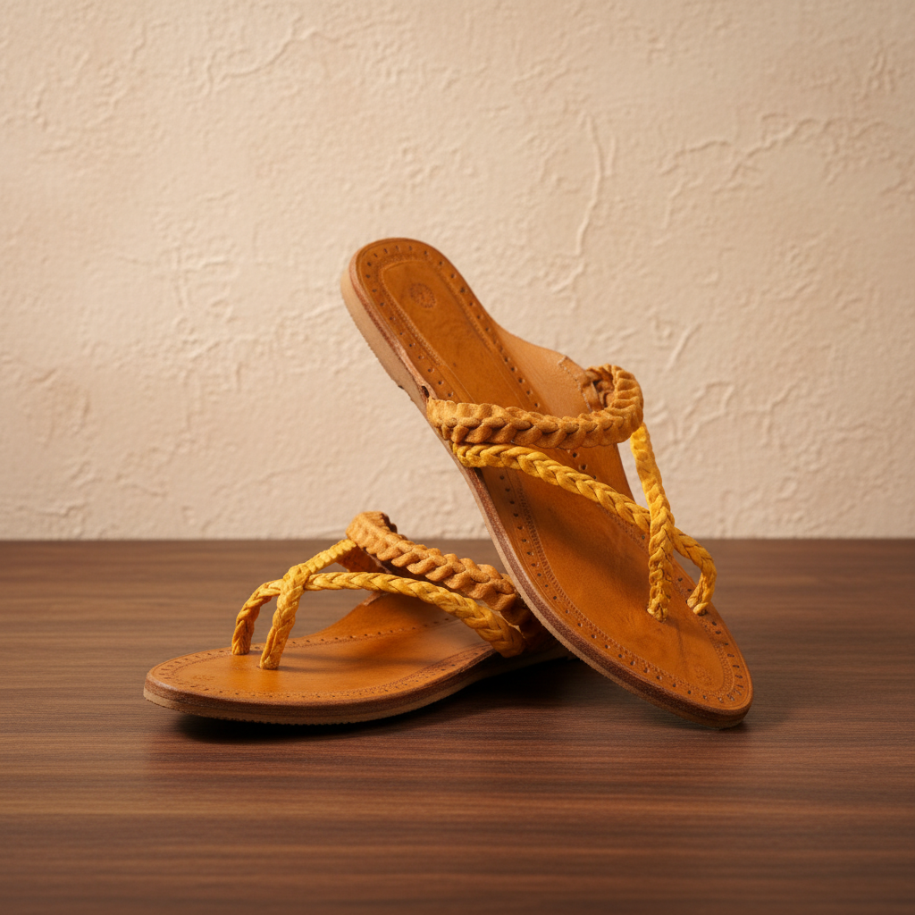 KOLHAPURI CHAPPLE Kolhapuri Ladies Colour Leather Chappal Handmade Premium Genuine Leather Traditional Comfortable Ethnic Casual Daily Wear