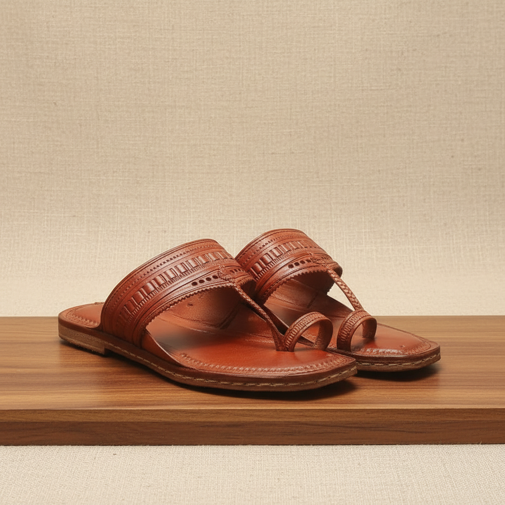 KOLHAPURI CHAPPLE Kolhapuri Gents New Design Chappal Handmade Premium Genuine Leather Traditional Comfortable Ethnic Casual Daily Wear