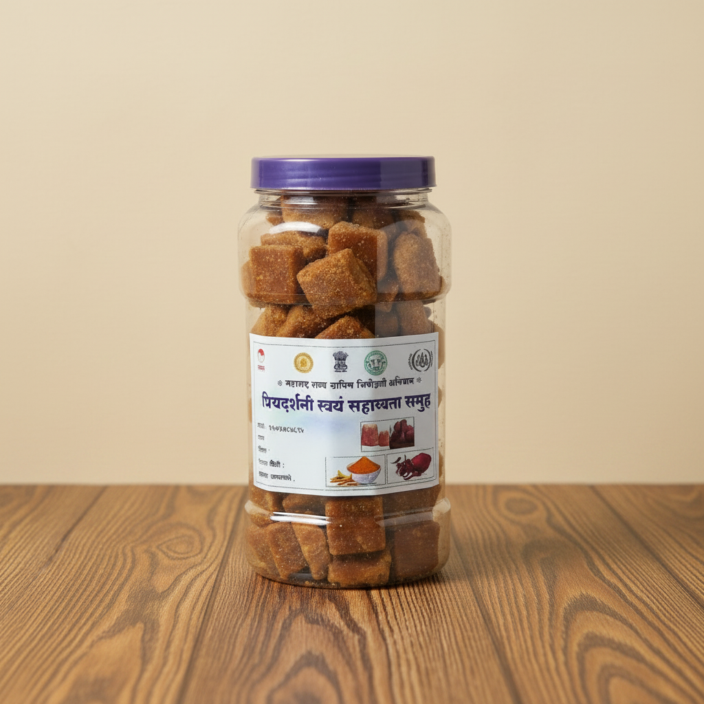 PRIYADARSHINI Pure Deshi Gul (Jaggery), Natural, Chemical Free, Pack Of 1000 gm