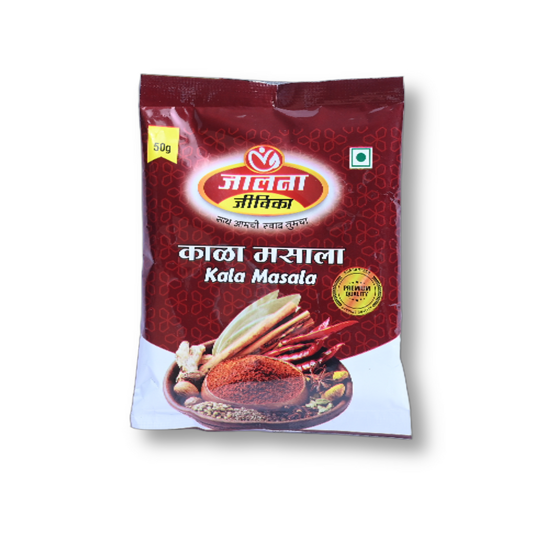 JALNA JIVIKA Kala Masale, Siddhivinayak Masala Manufacturing Group, No Added Colours & No Preservatives, 100 Grams