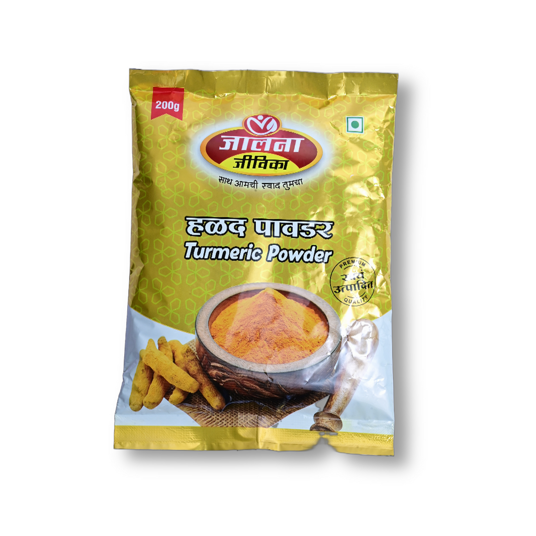 Jalna Jivika Tumeric Powder,  Siddhivinayak Masala Manufacturing Group, Premium Quality, Natural, Healthy, Pack of 100 gms