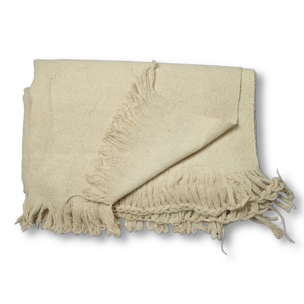 AHILYADEVI SHG White Shawl, Made By Natural Sheep Wool, Traditional Item, Pack Of 1 No, 10ft