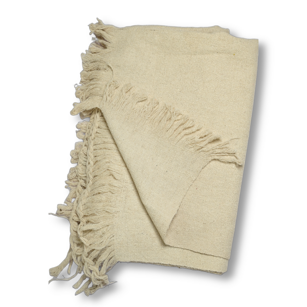 AHILYADEVI SHG White Shawl, Made By Natural Sheep Wool, Traditional Item, Pack Of 1 No, 10ft