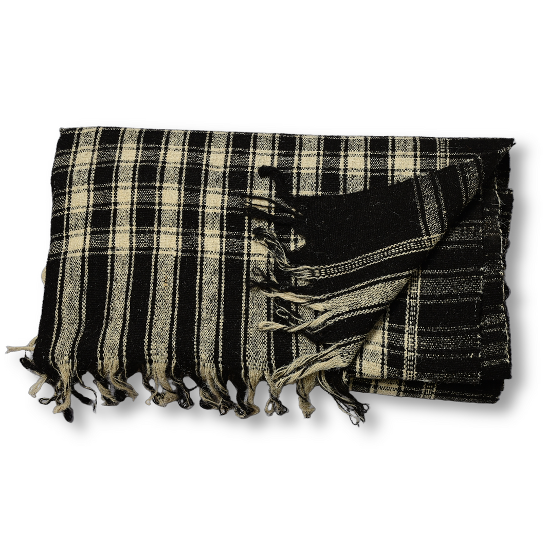 AHILYADEVI SHG Big Checks Shawl, Made By Natural Sheep Wool, Traditional Item, Pack Of 1 No, 10ft