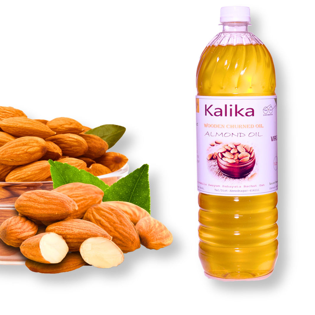 KALIKA Almond Oil ,Kasturi wooden-pressed, Made By Natural Ingredients, Healthy, Pack of 1000 ml