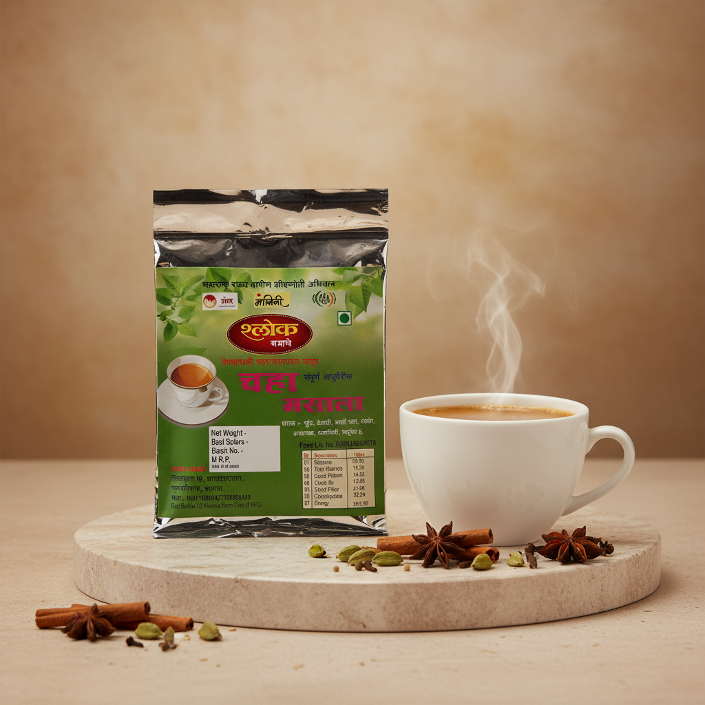 GRAMLOK NATURALS Panchmukhi Chaha Masala Pack Of 250gm Traditional Aromatic Tea Spice Blend Premium Quality Authentic Maharashtrian Rich Flavour Refreshing Herbal Beverage