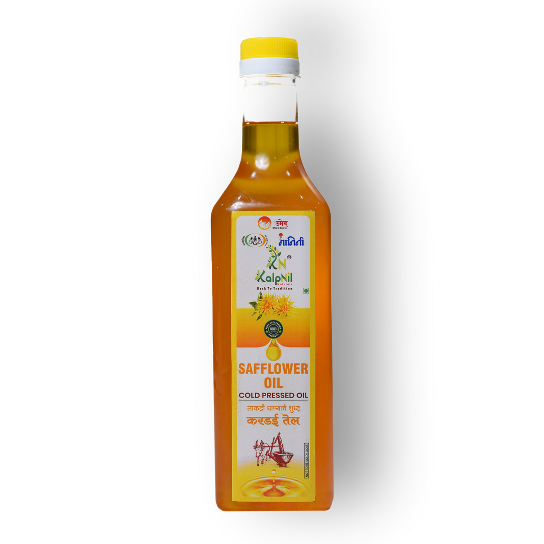 KALPNIL Pure Safflower Oil, wooden Pressed Oild,  Samarth SHG, Natural, Chemical Free, 1000ml