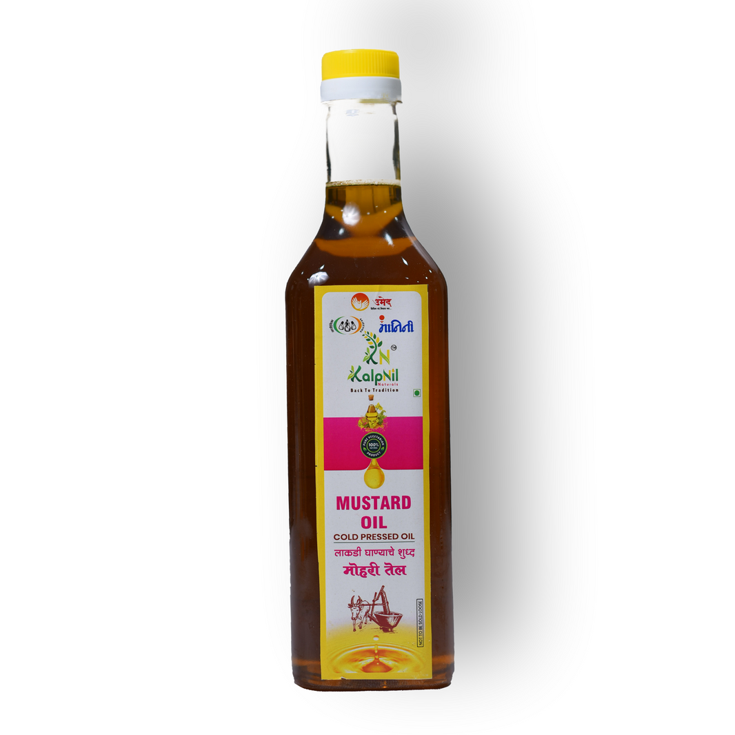 KALPNIL Pure Mustard Oil, wooden Pressed Oild,  Samarth SHG, Natural, Chemical Free, 1000 ml