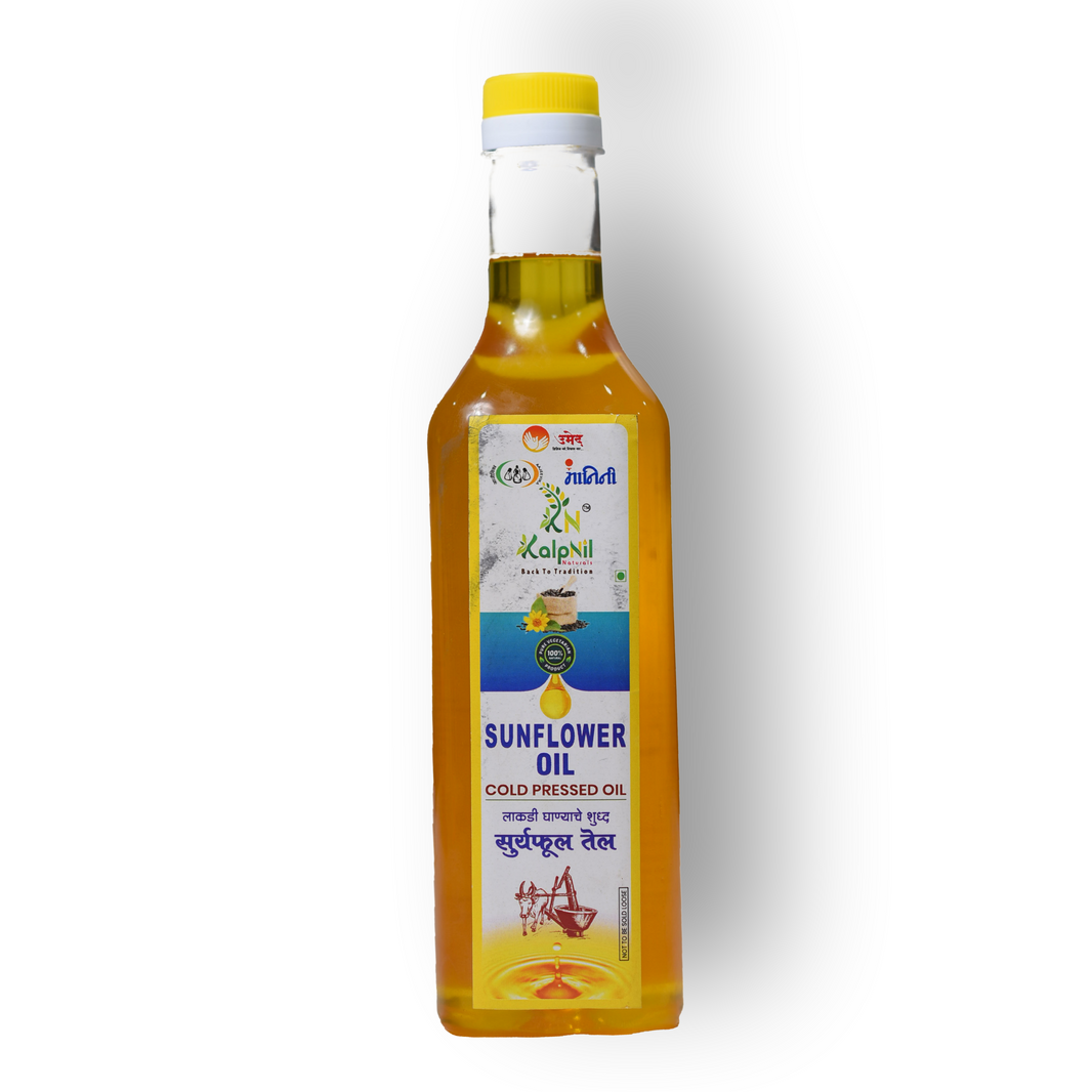 KALPNIL  Pure Sunflower Oil, wooden Pressed Oild,  Samarth SHG, Natural, Chemical Free, 1000ml