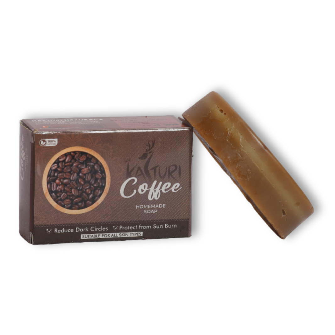 KASTURI Soap, Coffee Made By Natural Ingredients, No Artificial Chemical, Homemade Soap, Paraben Free, Sulphate Free, Pack of 100 gms