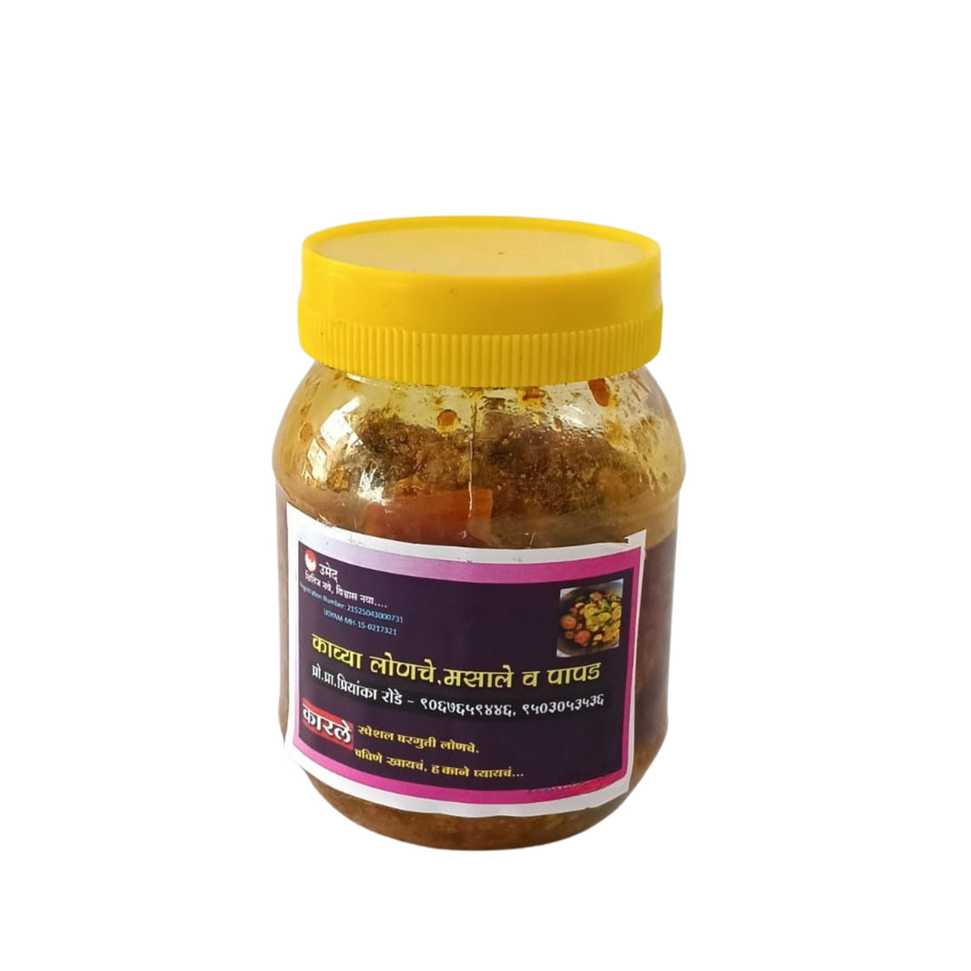 KAVYA Karale Pickle, Made by Natural Ingredients, Vighnaharta SHG No Artificial Flavour, Pack Of 200 GM
