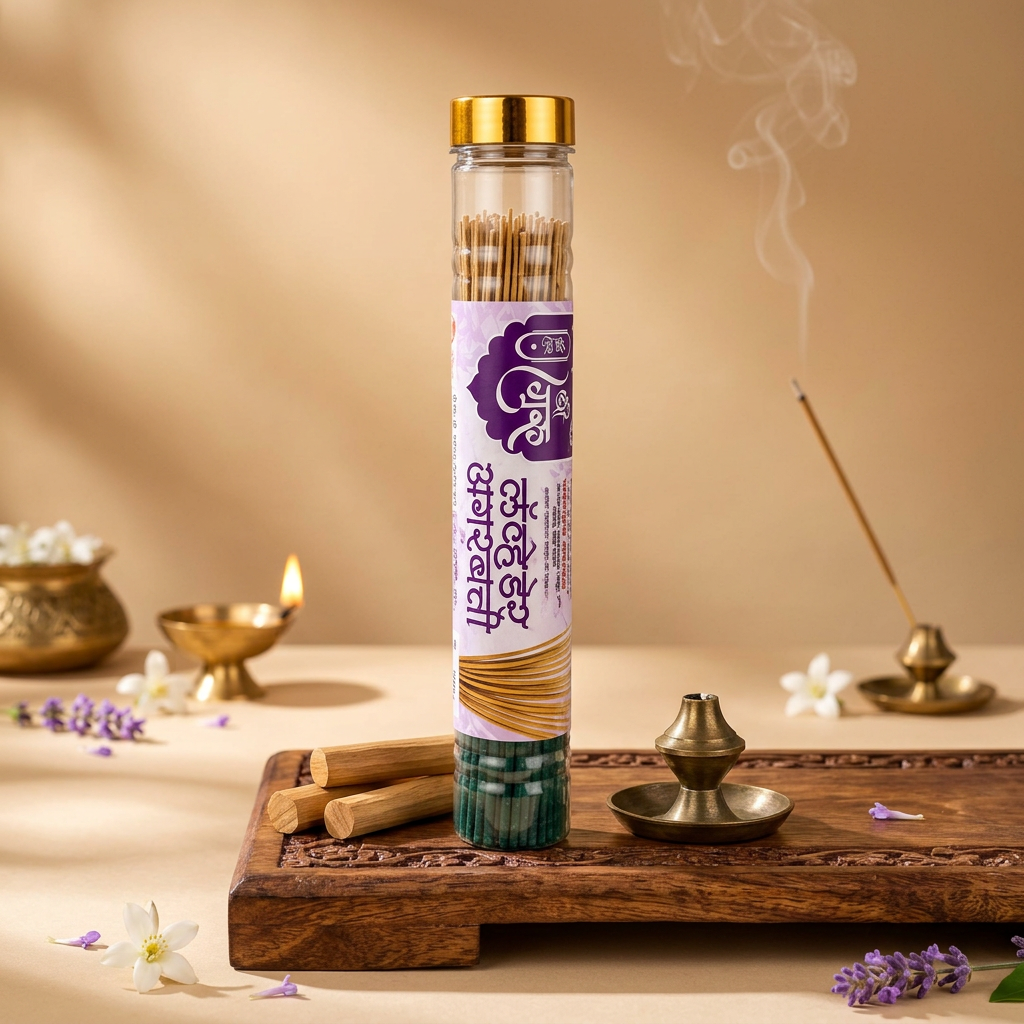 Shree Guru Lavender Agarbatti 100gm Calming Floral Incense Sticks for Meditation, Yoga and Home Fragrance