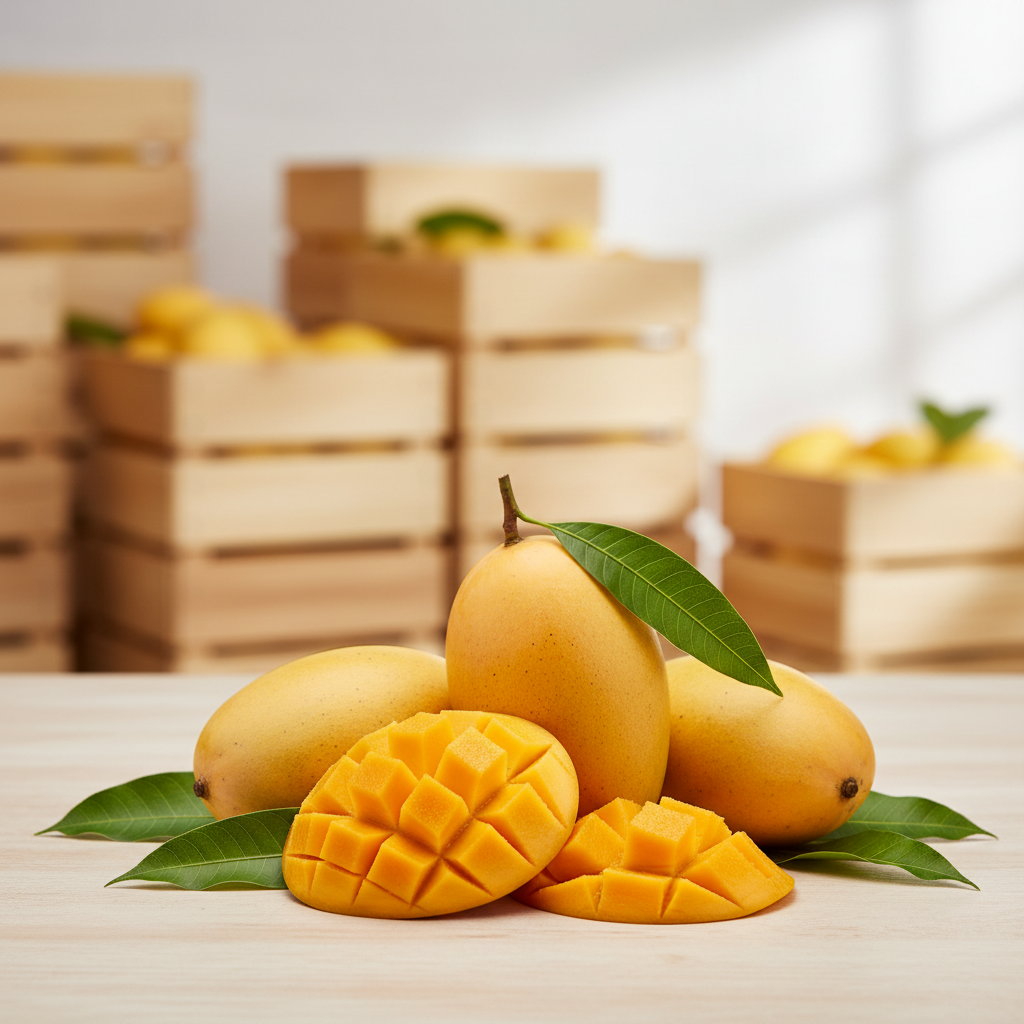 Premium Alphonso Mango B2B Bulk Supply Fresh Export Quality Naturally Ripened Mangoes for Wholesalers Retailers Hotels Exporters 11 Dozen