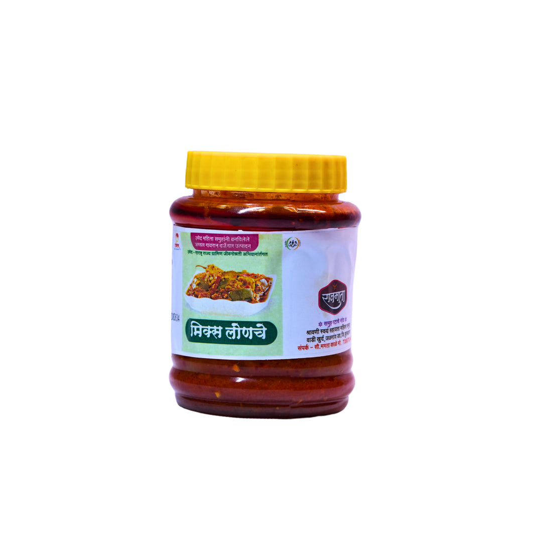 mix fruit Pickles,Produced By Women, Shravani SHG, Rajmata Brand, 250 Gm