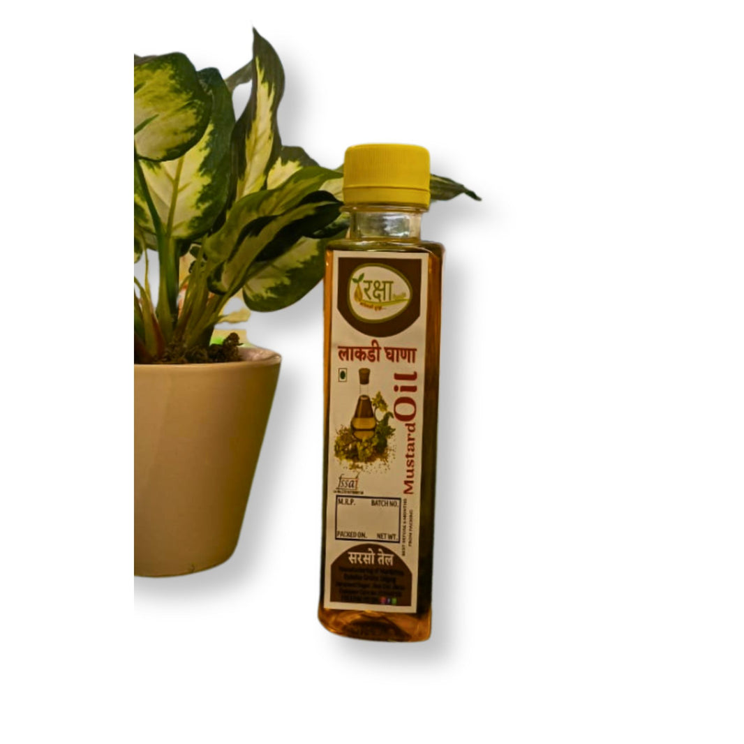 RAKSHA, Mustard Oil , wooden-pressed, Made By Natural Ingredients, Healthy, Pack of 200 ml