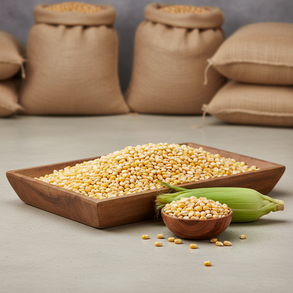 Premium Quality Maize B2B Bulk Supply Food Grade Clean Corn Grains for Feed Processing Wholesalers Traders Manufacturers 600 KG