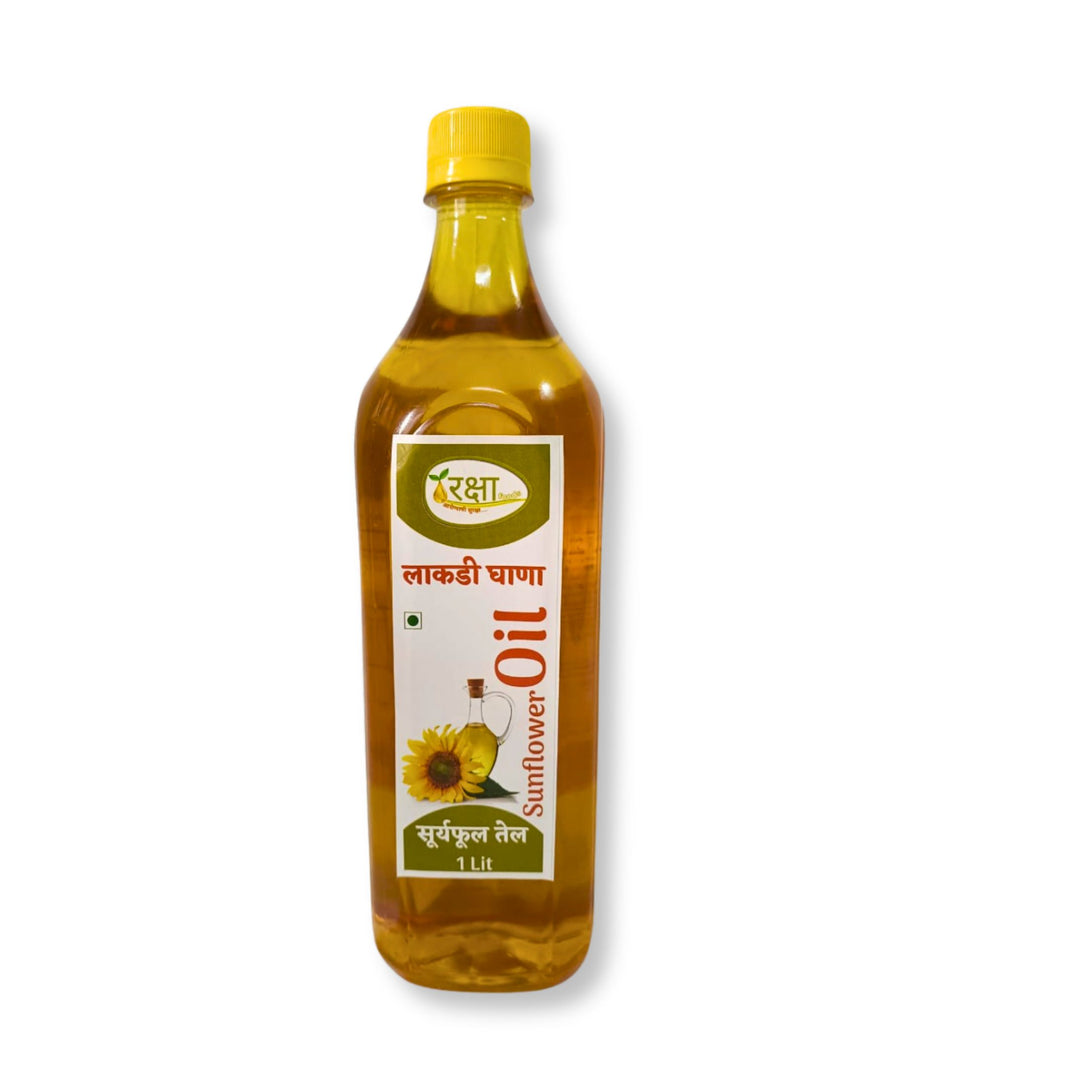 RAKSHA, Sunflower Oil , wooden-pressed, Made By Natural Ingredients, Healthy, Pack of 500 ml